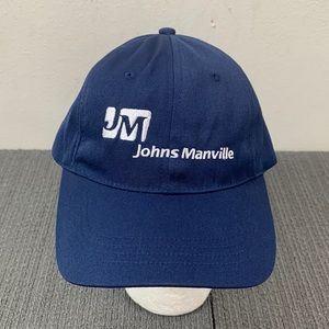 Johns Manville Lowe's Baseball Hat Mens Adjustable Navy Blue Recycled Bottlecaps